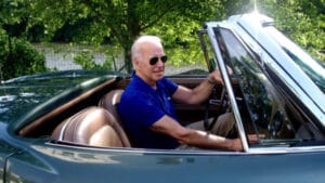 Biden Driving a Convertible