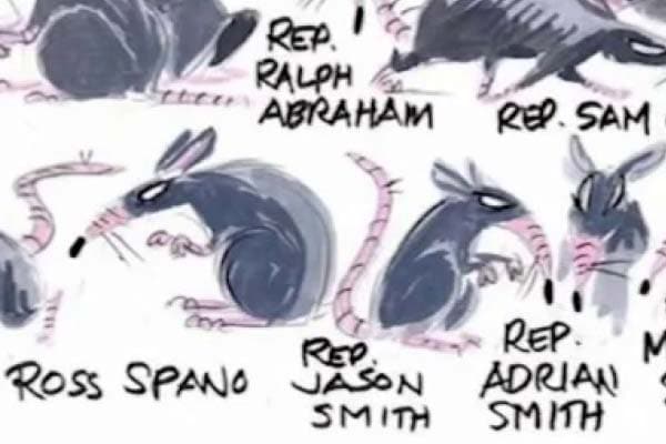 Newt Gingrich Audio Update: There is No Unity - Washington Post Publishing Cartoon Depicting Republicans as Rats