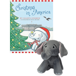 Ellis the Elephant Christmas in America with Plush Toy Set by Callista Gingrich