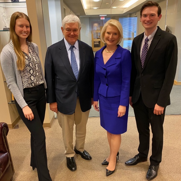 Stetson and Margaret 2020 2021 Gingrich 360 Interns