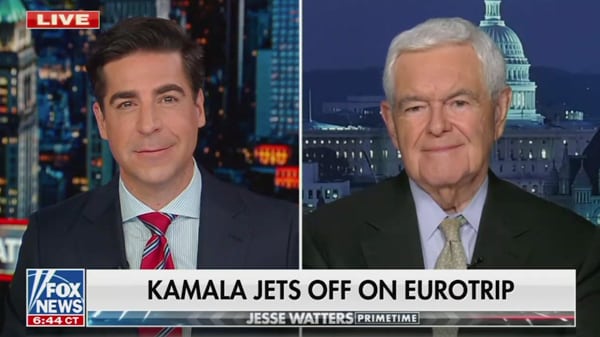 Newt Gingrich Jesse Watters Primetime