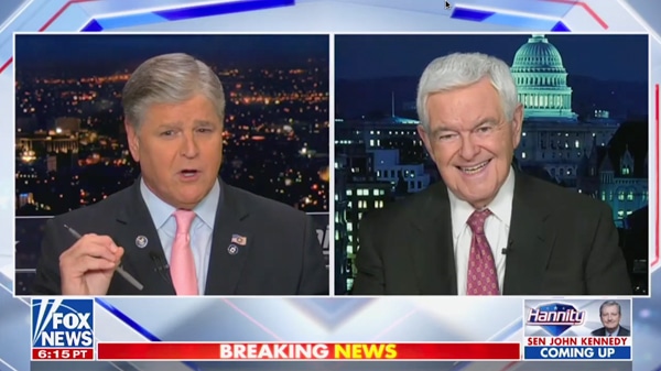 Newt on Hannity Aug 22 2022